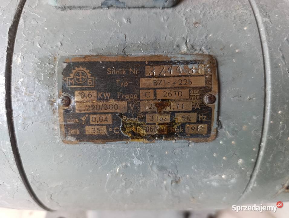 Silnik elektryczny trójfazowy 06 kW 2670 obrmin małopolskie Kraków