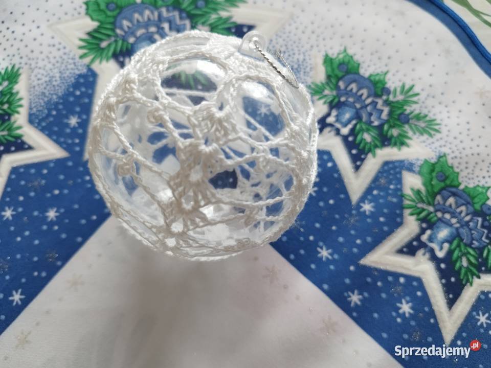 Bombki szydełkowe na akrylowych kulach wielkopolskie Trzcinica