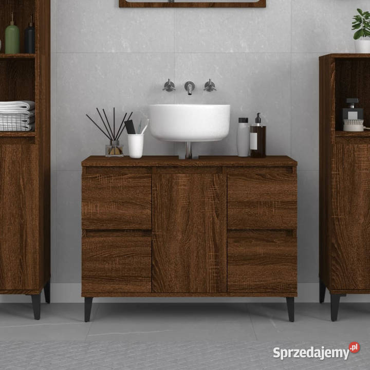 Szafka pod umywalkę brązowy dąb 80x33x60 mazowieckie Warszawa