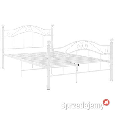 vidaXL Rama łóżka biała metalowa 120 x 200 mazowieckie Warszawa sprzedam