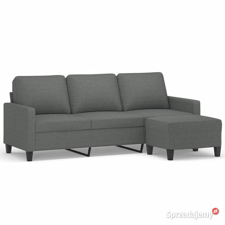 3osobowa sofa z podnóżkiem ciemnoszary 180 sprzedam