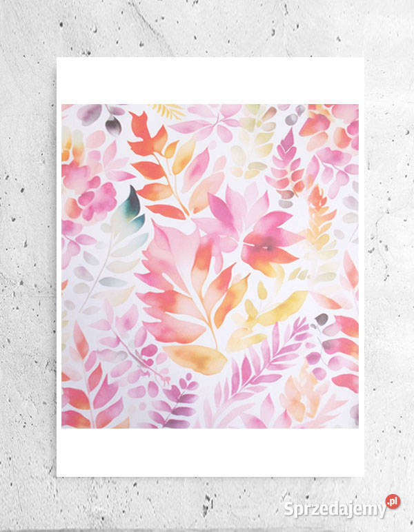 boho plakat do domu liście plakat A4 pastelowy Białystok