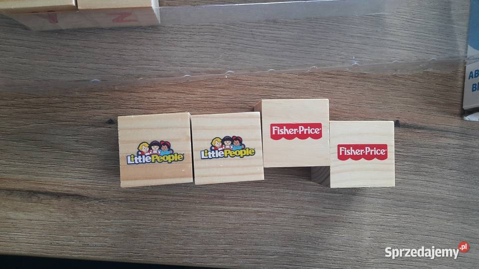 Klocki drewniane Fisher Little people Zabawki małopolskie Tarnów