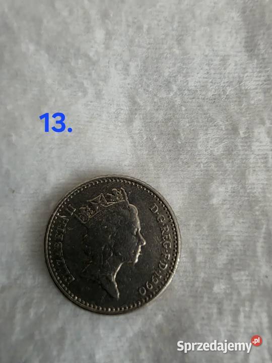 Moneta 5 five pence z roku 1990 wielkopolskie Poznań