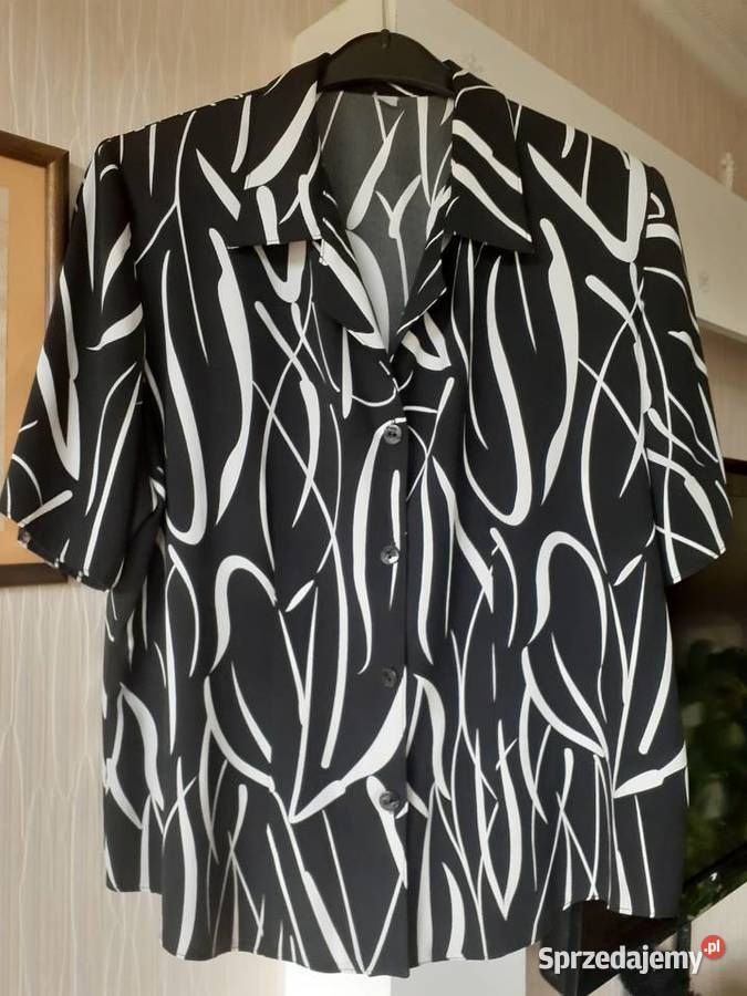 Krótka lekka bluzka białoczarna opolskie Opole