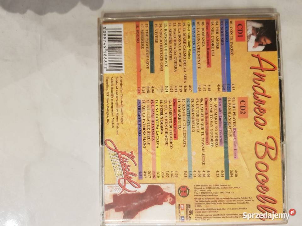 Muzyka CD italiano Maria Callas Iglesias Bocelli