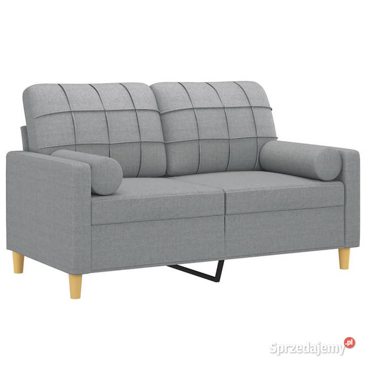 2osobowa sofa z poduszkami jasnoszara 120 Warszawa