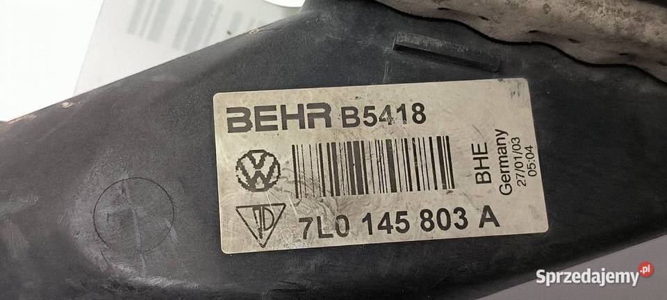 INTERCOOLER VOLKSWAGEN TOUAREG 7L0145803A Lipno