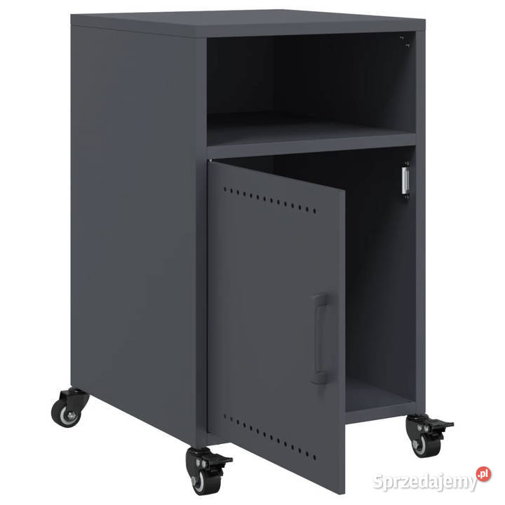 Szafka nocna antracytowa 36x39x59 stal WM846720 Nocne