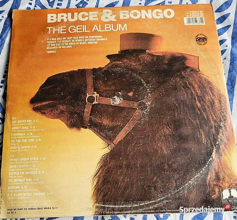 Bruce Bongo The Geil album płyta winylowa 1987 Muzyka Chełmno