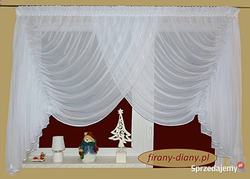 Firana zakładana z gipiurą firany szyte na biały Poznań
