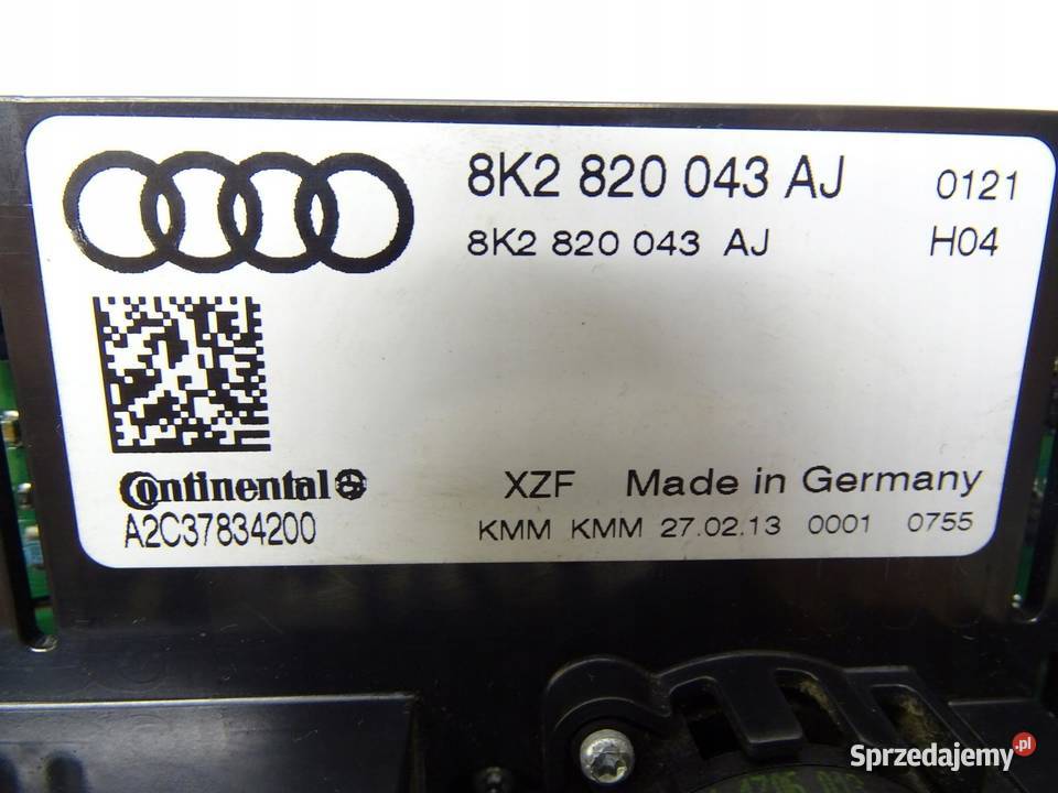 PANEL STEROWANIA NAWIEWU KLIMATYZACJI AUDI A4 B8