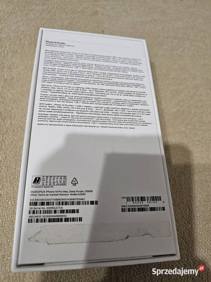 Iphone 14 Pro 256GB Deep Purple stan 100 sprawny Bydgoszcz