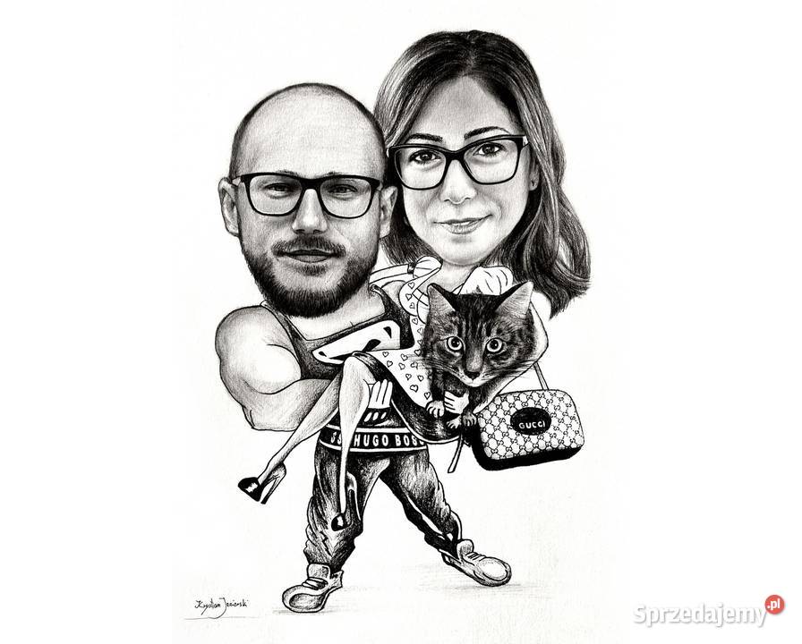 Portret karykatura rysunek portrety karykatury Toruń
