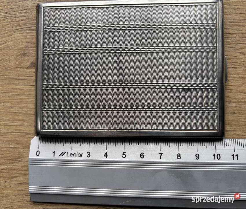 Stara srebrna papierośnica Szczecin