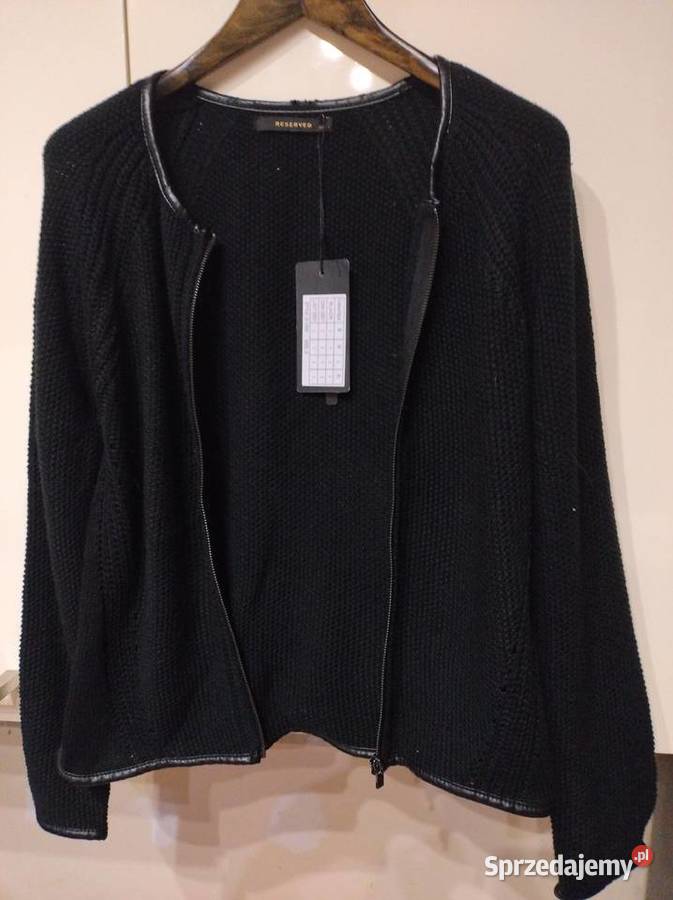 Kardigan w kolorze czarnym z lamówkami Reserved Lublin sprzedam