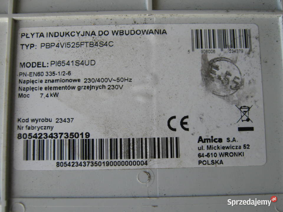 AMICA MG36117 8068406 MODUŁ INDUKCYJNY Nowy Sącz