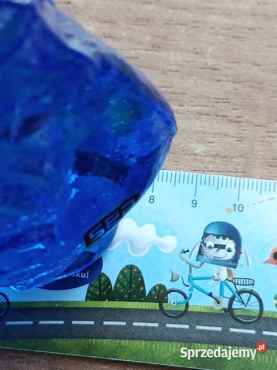 Szklana figurka niebieska wiking lata 70 Pozostałe Choszczno