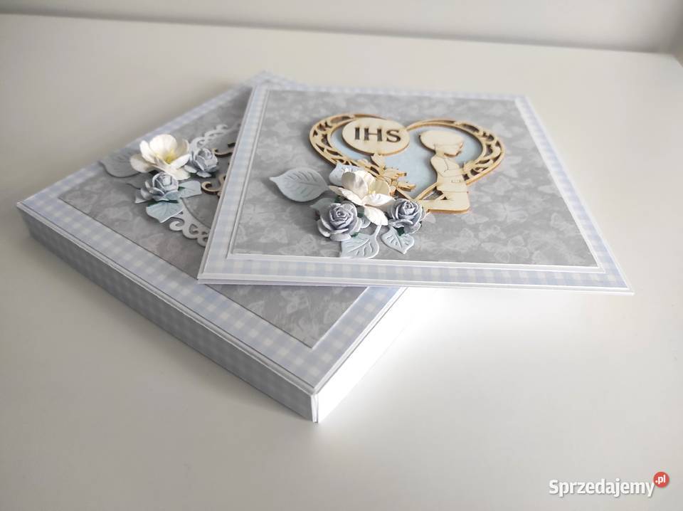 Kartka z pudeleczkiem ręcznie robiona Komunia Łódź