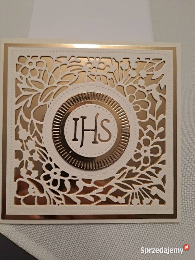 Kartka z okazji komunii w kopercie Rękodzieło Strzebiń