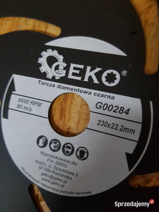 Tarcza diamentowa czarna 230x222mm Geko