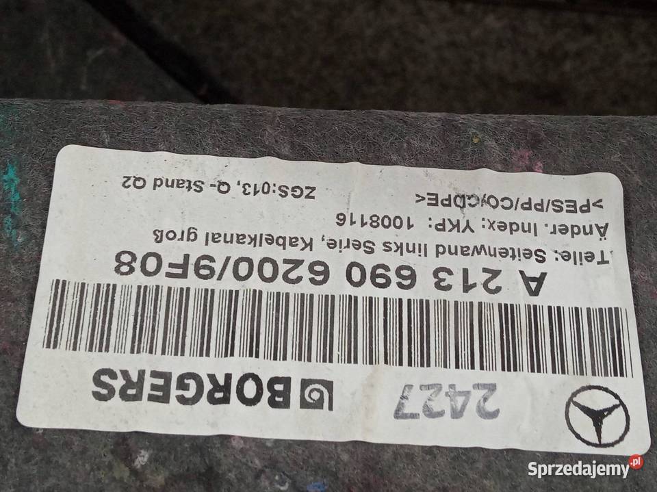 TAPICERKA BOCZEK BAGAŻNIKA PRAWY LEWY TYŁ KPL