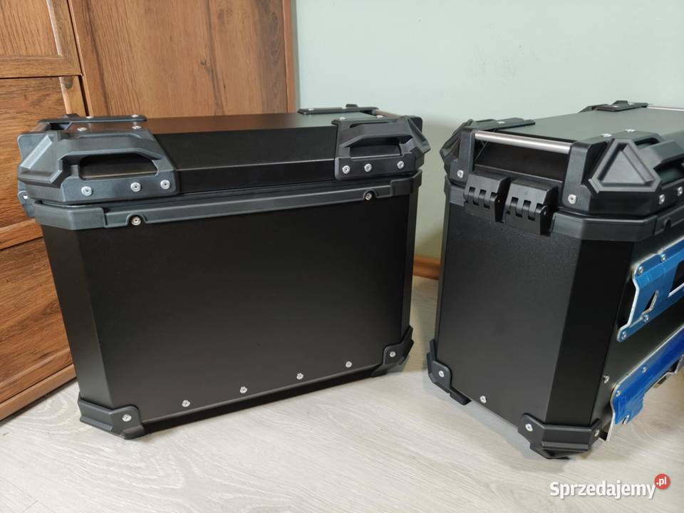 ALUMINIOWE kufry motocyklowe boczny CZARNY 2x48L Żyrardów