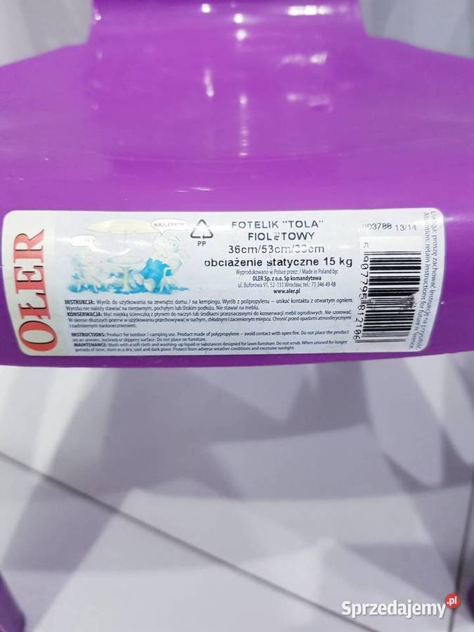 Dziecięce plastikowe krzesełka Dąbrowa Górnicza