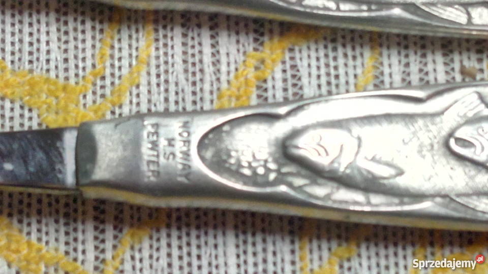 Zestaw sztućców Norweska sztuka ludowa HS PEWTER Koszalin