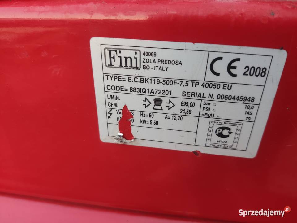 kompresor 500L dwie sztuki FINI małopolskie sprzedam