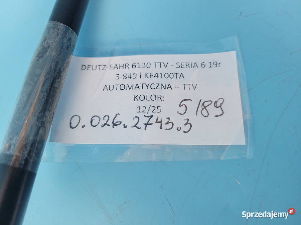 DEUTZFAHR 6130 TTV PRZEWÓD RURA HYDRUALICZNA kujawsko-pomorskie Kolno