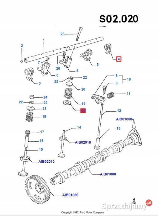 COKÓŁ WSPORNIK WAŁKA FORD TRANSIT 8500 6125702