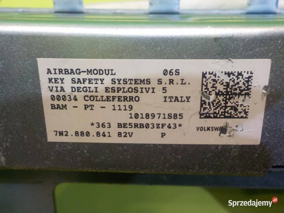 VW SHARAN II 13r 20 TDI AIRBAG poduszka kolanowa Suków