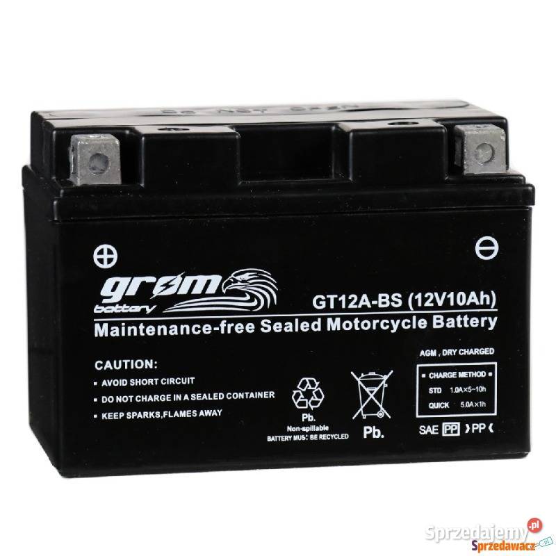 Akumulator motocyklowy Grom GT12ABS 12v 10Ah Łomża