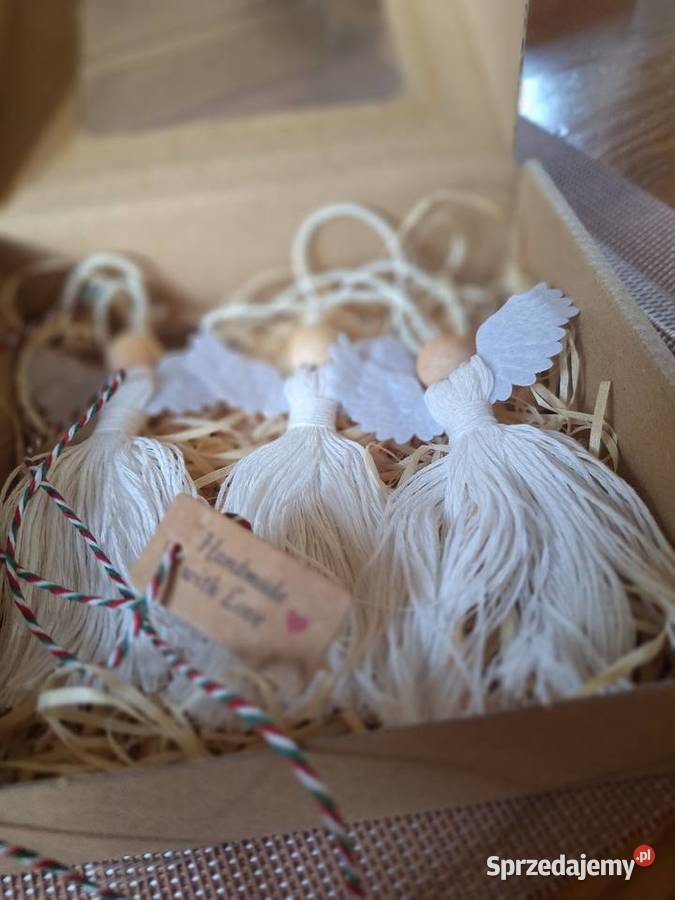 Zestaw Aniołków z makramy Strzyżów sprzedam