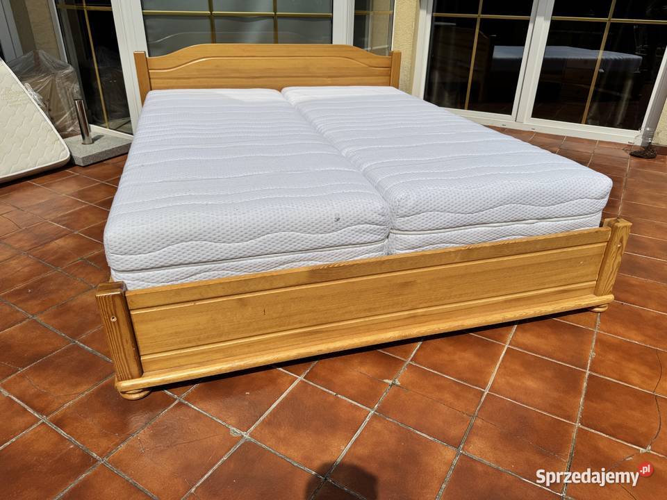 Łóżko drewniane 160x200 sosnowe sypialnia łoże Garwolin