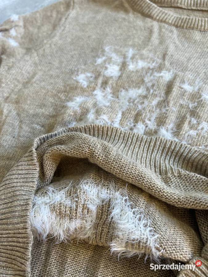 Sweter beżowy kremowy