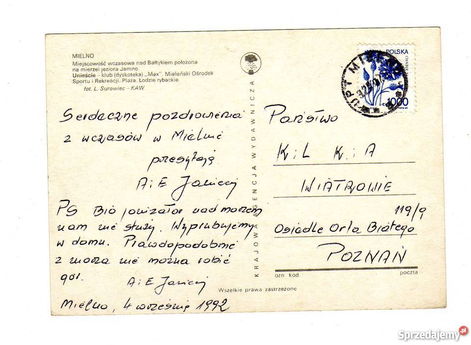 MIELNO POCZTÓWKA WIELOWIDOKOWA Krynki sprzedam