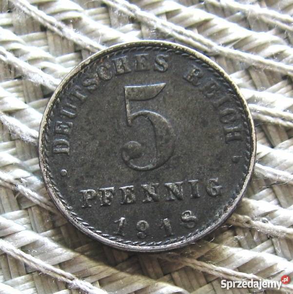 Niemcy 5 Pfennig 1918r AŻelazo Kalisz