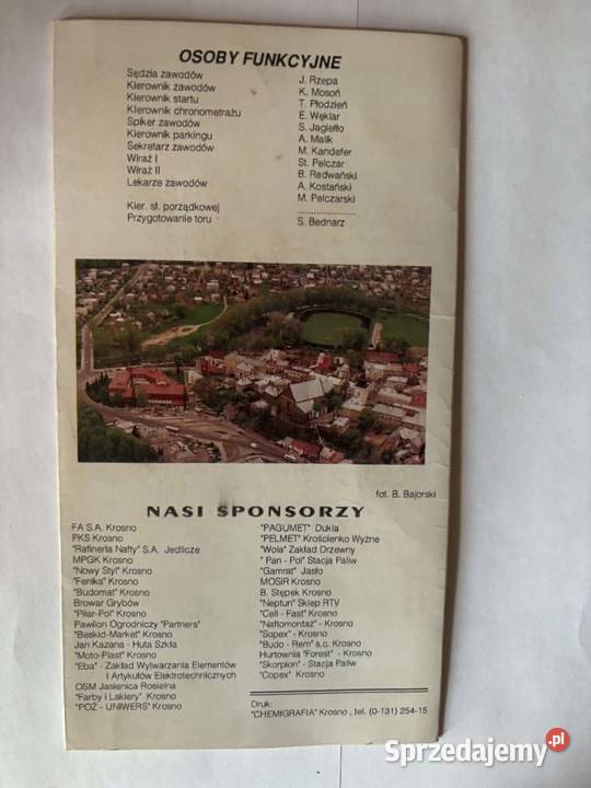 Archiwalny artykuł o żużlu broszury Krosno