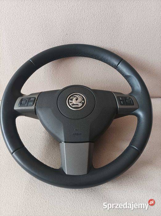 Skórzana kierownica wielofunkcyjna opel Vectra C