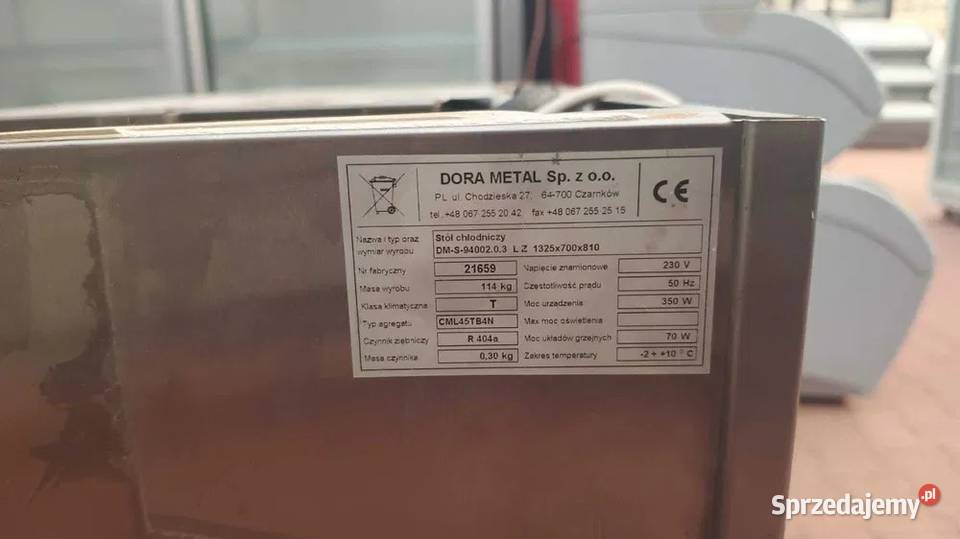 Stół chłodniczy podblatowy lodówka chłodnia DORA Łódź