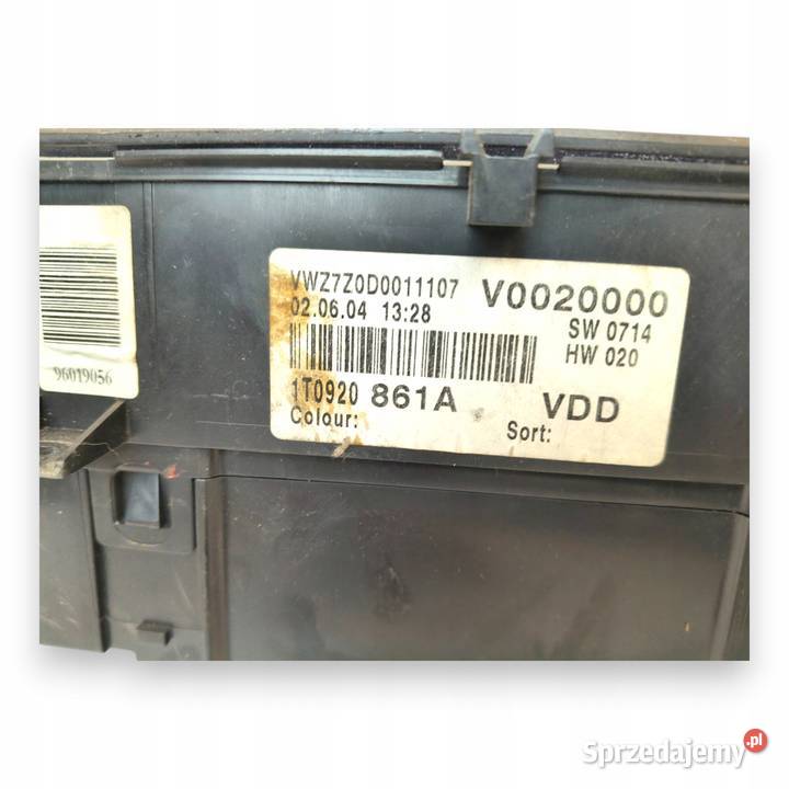 LICZNIK ZEGARY 1T0920861A VW Touran I 19 TDI osobowe