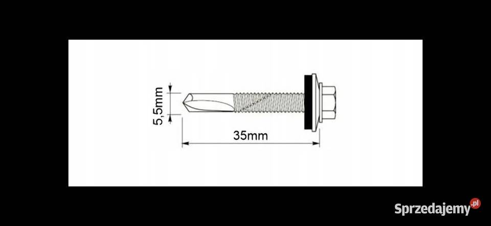 Wkręty samowiercące do metalu 12mm 55x35 mm Zabrze