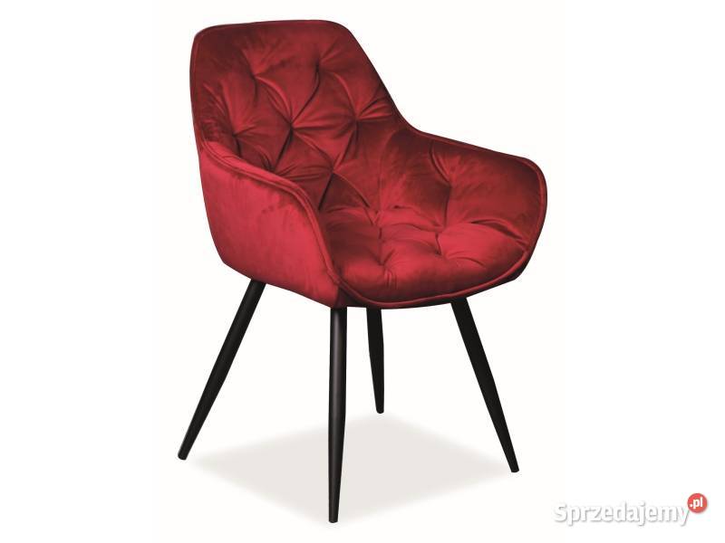 KRZESŁO FOTEL CZARNE GLAMOUR NOWE 45cm Stoły, krzesła, biurka