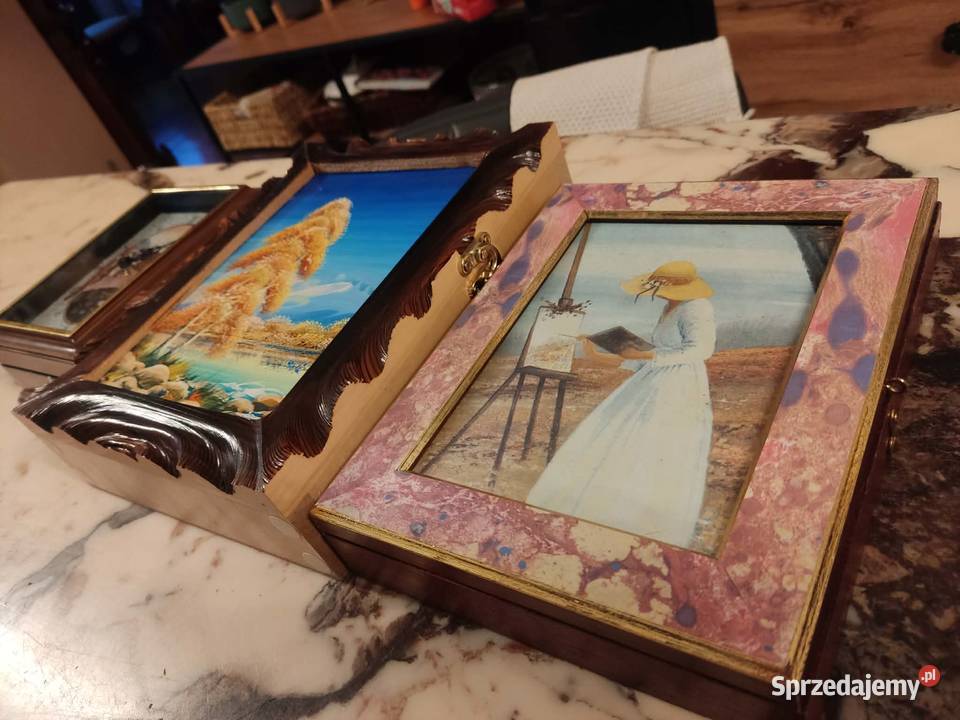 szkatułka zegar szafka na klucze obraz