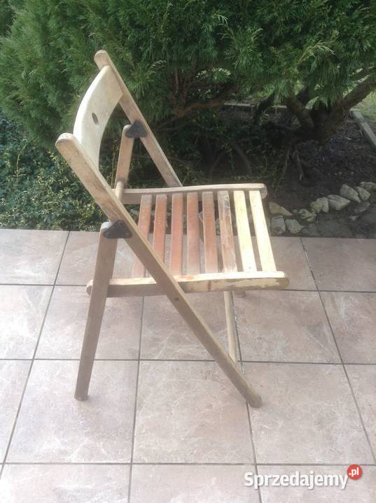 Składane drewniane krzesło ogrodowe tarasowe Opole