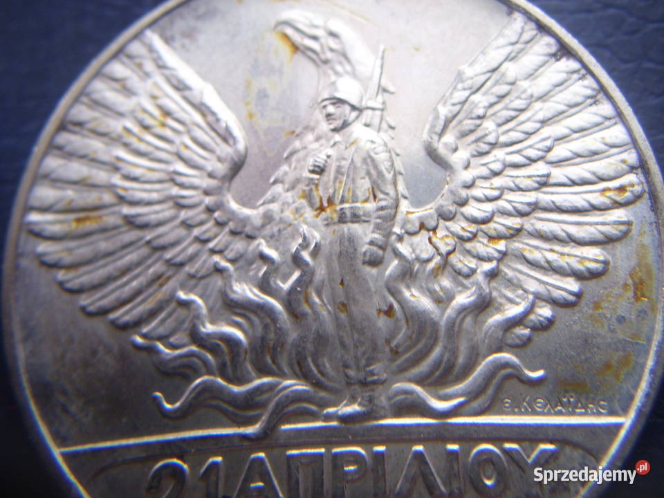 Stare monety 100 drachm 1970 Grecja srebro 2 Lesko