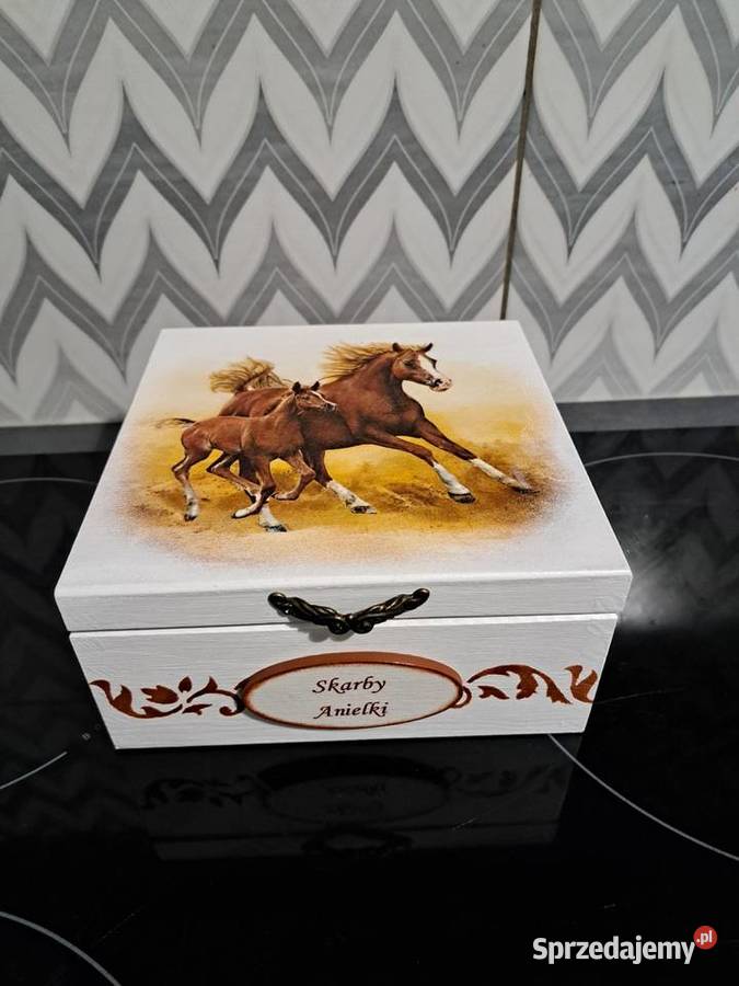 Szkatułka konie z imieniem handmade Kędzierzyn-Koźle