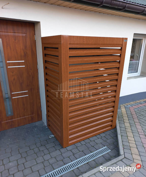 Osłona pompy ciepła 100x60x190 ciemny orzech